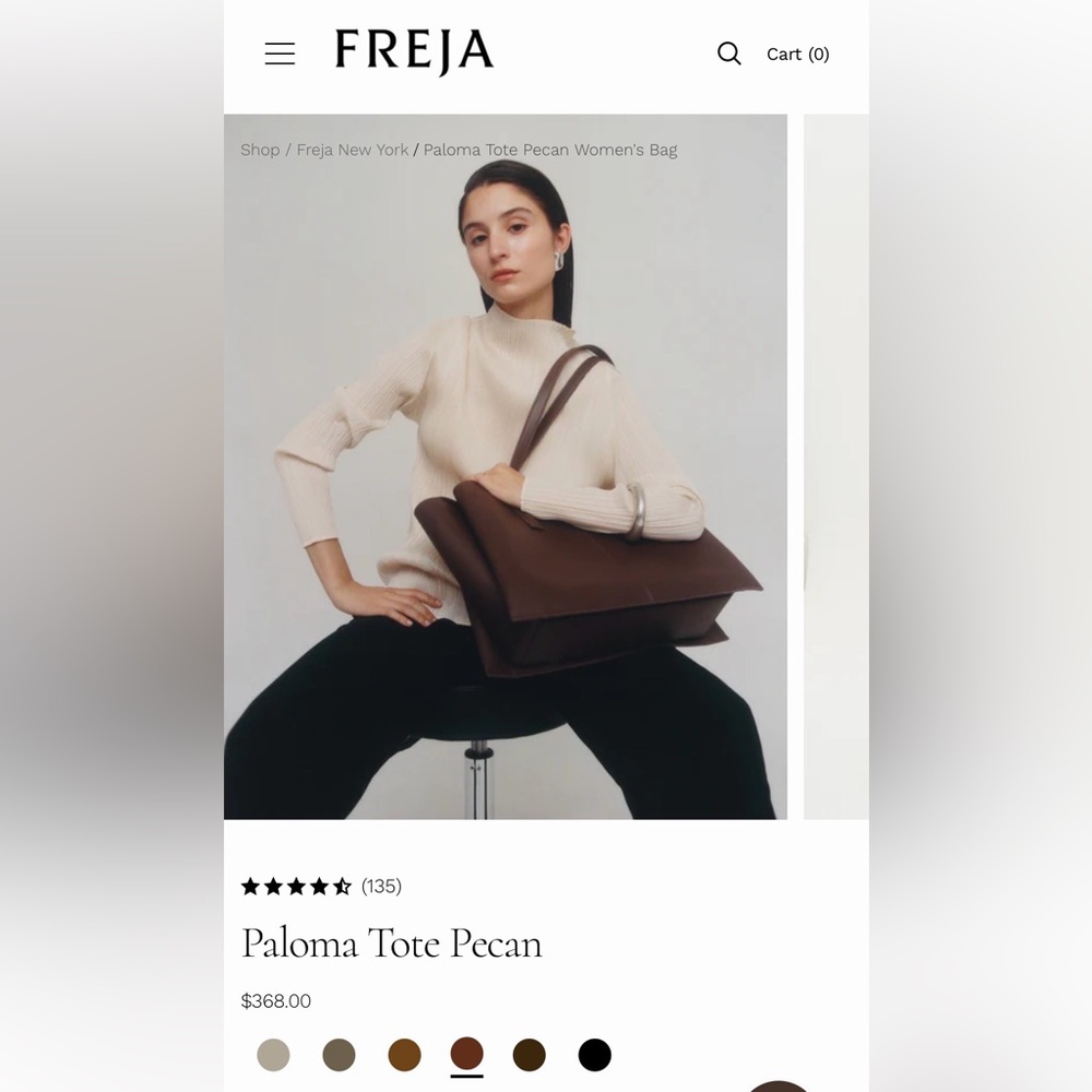 Freja Paloma Tote in Pecan Brown